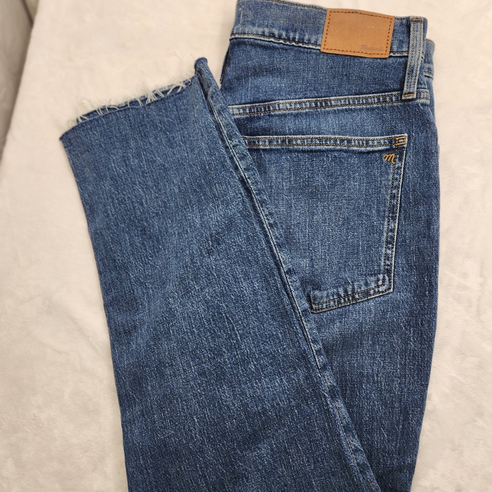 Madewell Jeans Womens 30 Blue The Perfect Vintage Jean High Rise Raw Hem Ankle